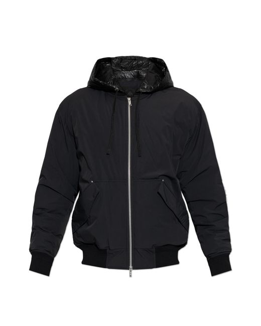 Moose Knuckles Blue Quilted Jacket With Hood for men