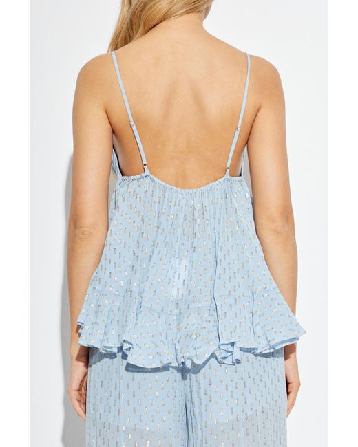 Zimmermann Blue Top With Lurex Thread
