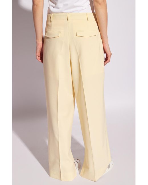 Herskind Natural 'rupert' Pleat-front Trousers,