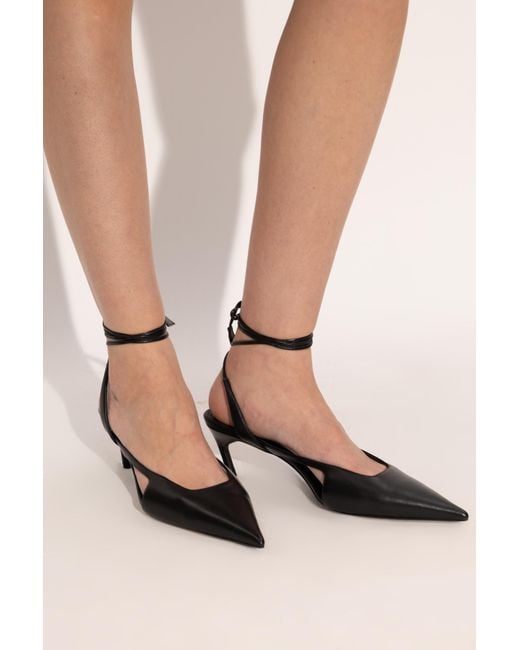 The Attico White 'Diane' Leather Shoes