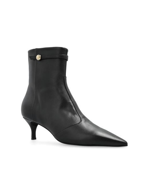 Furla Black Heeled Ankle Boots 'Sfera'