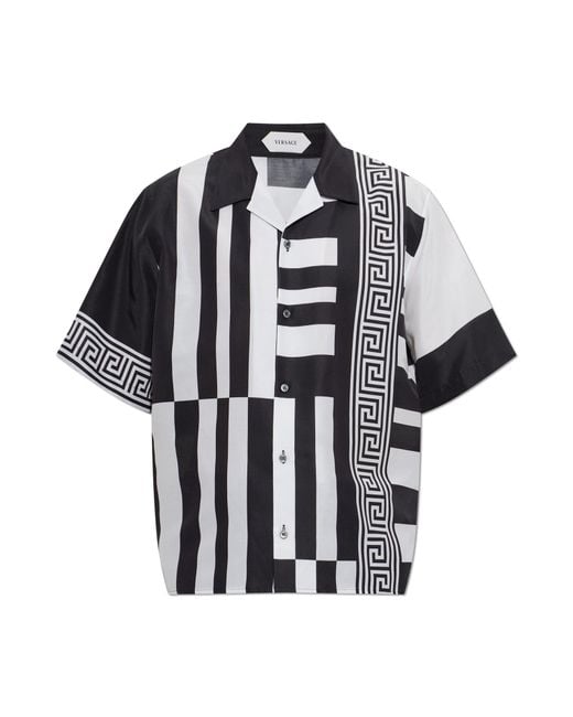 Versace Black Short-Sleeved Shirt for men