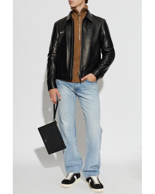Tom Ford Brown Sweater With Stand-Up Collar for men