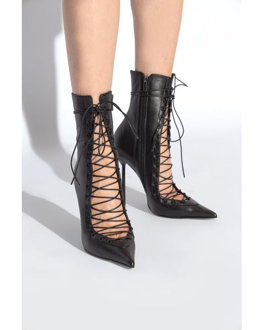 Le Silla Black Heeled Ankle Boots 'Colette'