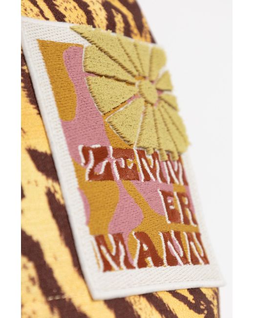 Zimmermann Natural Animal Print Skirt