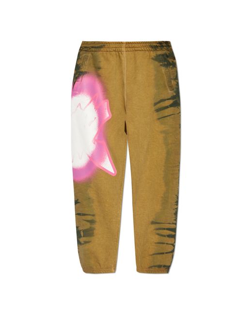 DIESEL Green Sweatpants P-Marky-Flash for men