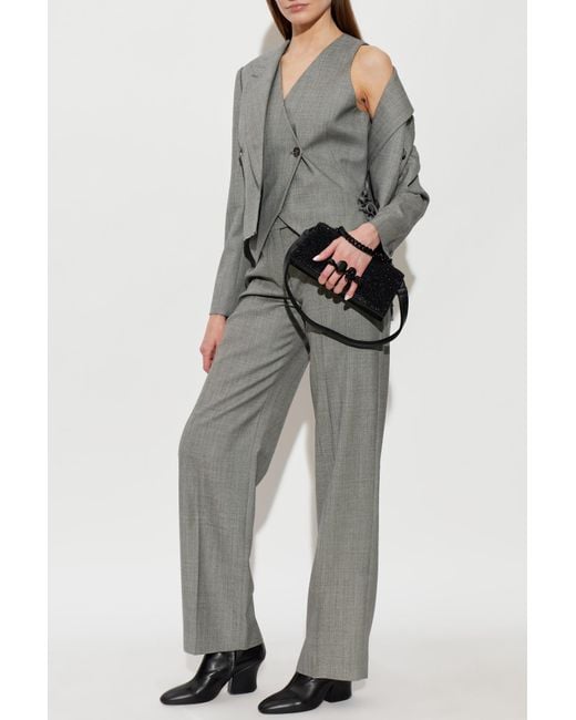 McQueen Gray Wool Blazer