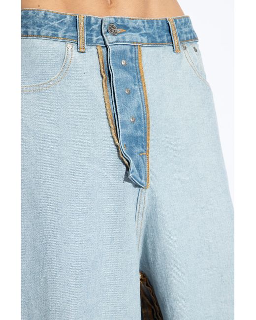 Vetements Blue Jeans With Inside-out Effect, for men