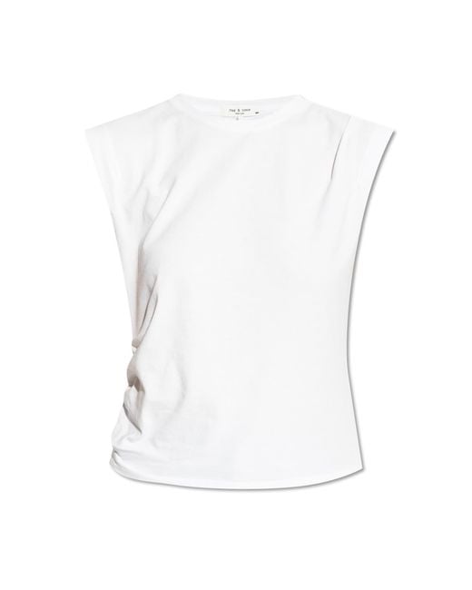 Rag & Bone White Sleeveless T-Shirt