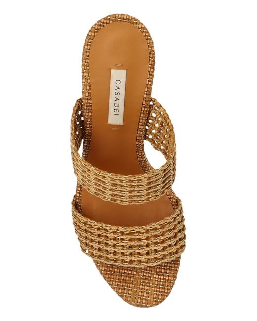Casadei Brown Platform Slippers Goldeneye