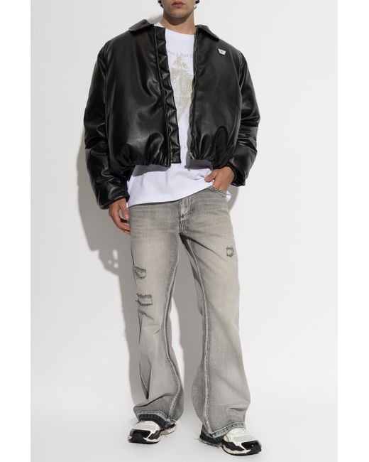 M I S B H V Black Insulated Jacket for men