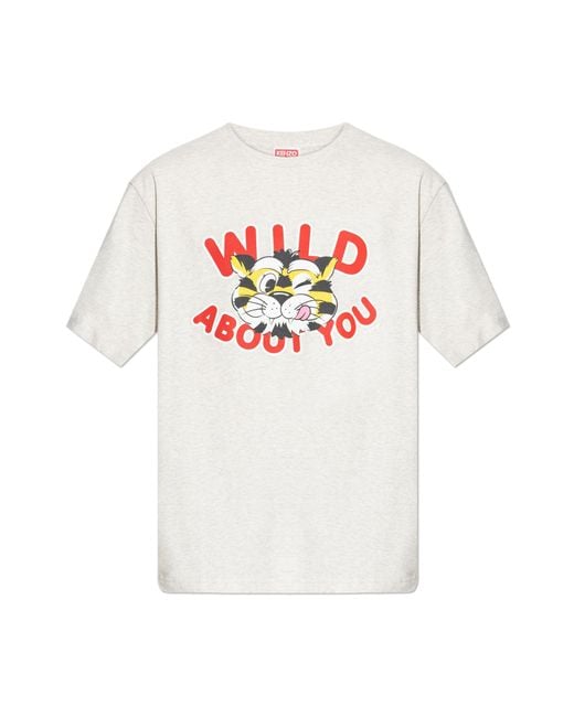 KENZO White Cotton T-Shirt for men