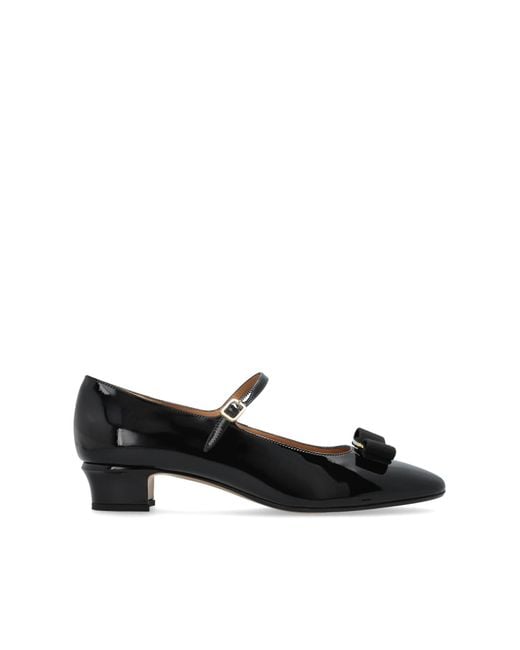 Ferragamo Black Heeled Shoes 'Vally'