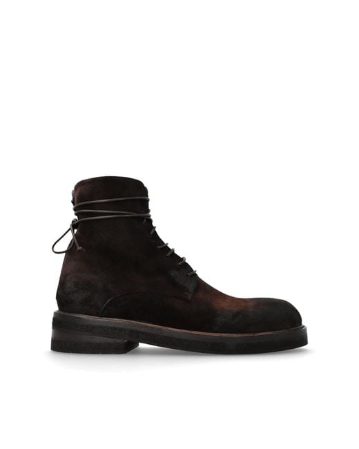 Marsèll Black Suede Ankle Boots for men