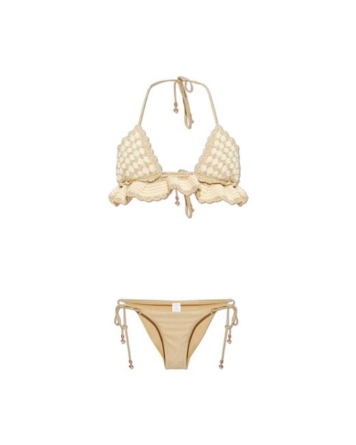 Zimmermann Metallic Two-Piece Swimsuit With Lurex Thread