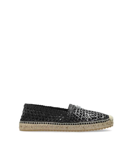 Dolce & Gabbana Black Espadrilles With Logo Appliqué for men