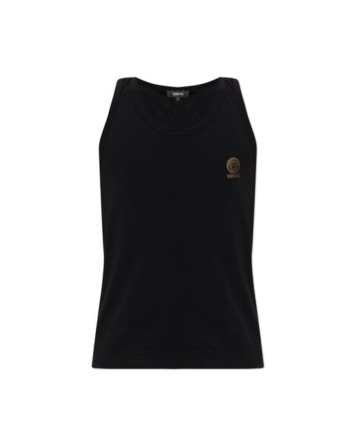 Versace Black Cotton Top for men