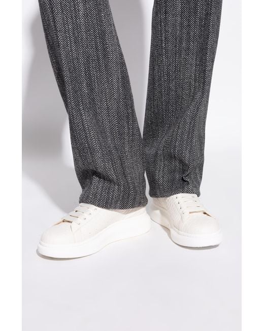 McQueen White Sports Shoes With Logo for men