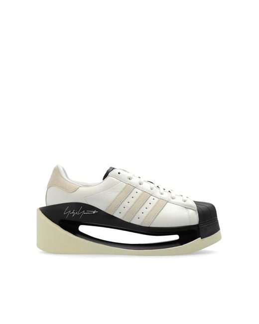 Y-3 White Sports Shoes `Gendo Superstar` By Yohji Yamamoto