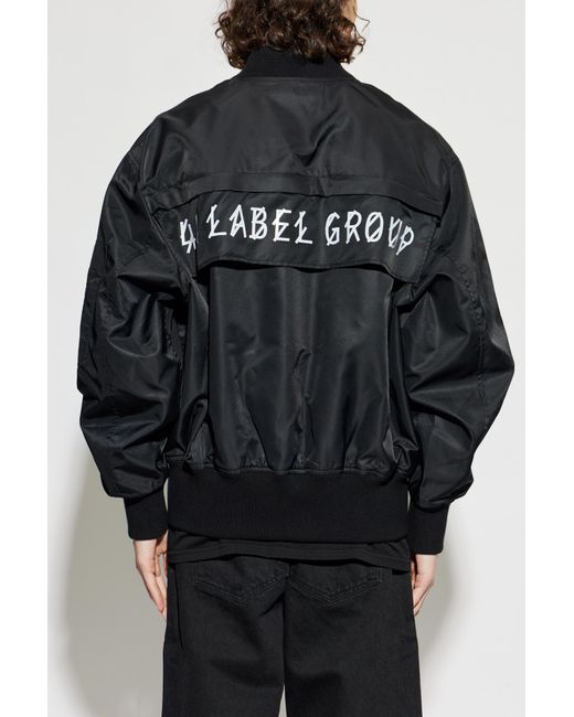 44 Label Group Black 'Bomber' Jacket for men