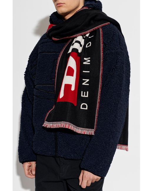 DIESEL Red Scarf 'S-Div' for men