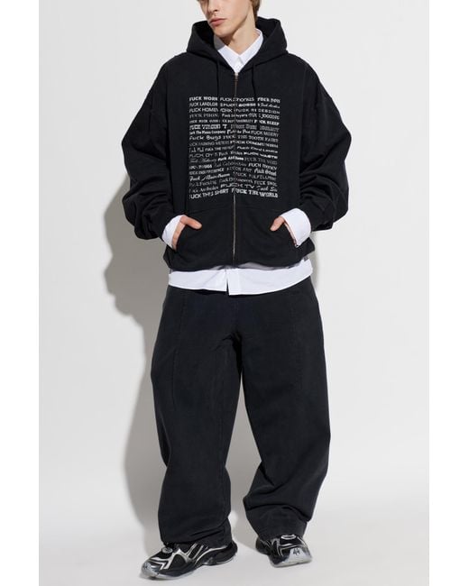Vetements Blue Printed Sweatshirt for men