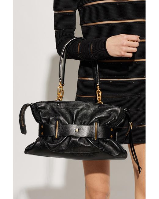 Balmain Black "Anthem" Shoulder Bag