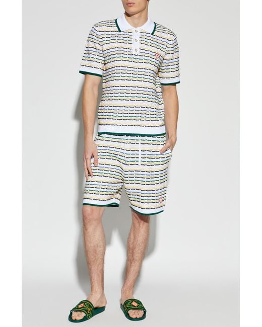 Casablanca Multicolor Logo Shorts for men