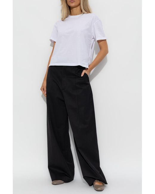 Loewe White Trousers With Pockets