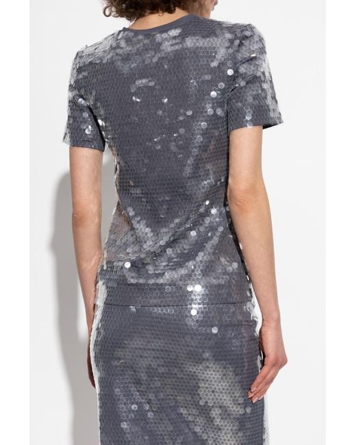 Tシャツ・カットソー SPORTMAX SS25 KIBBUTZ PAILLETES TOP (2512941062600 005) Sportmax T-Shirt 'Kibbutz' in Blue | Lyst