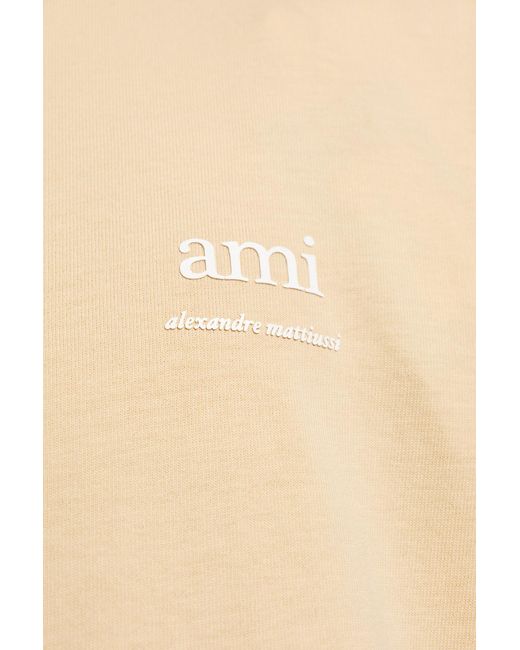AMI White T-shirt With Logo, for men