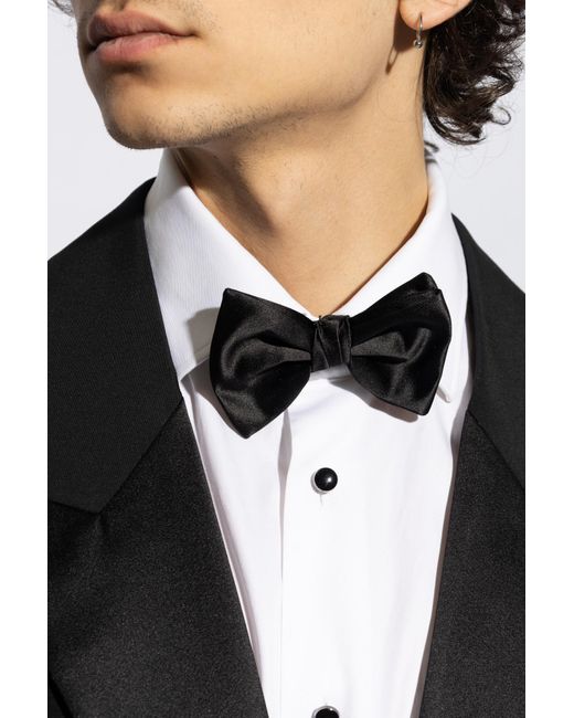 Giorgio Armani Black Silk Bow Tie, for men