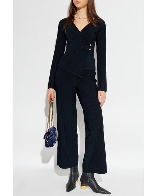 Cult Gaia Blue Striped Trousers 'Deba'
