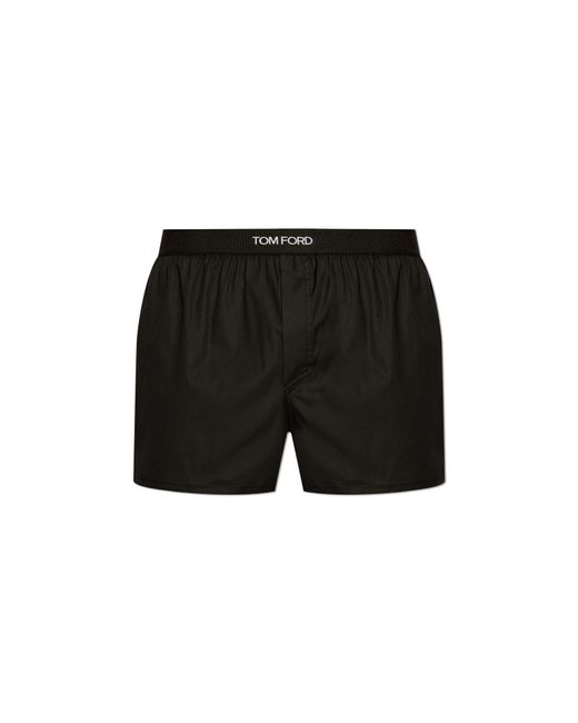 Tom Ford Black Boxer Shorts With Logo for men