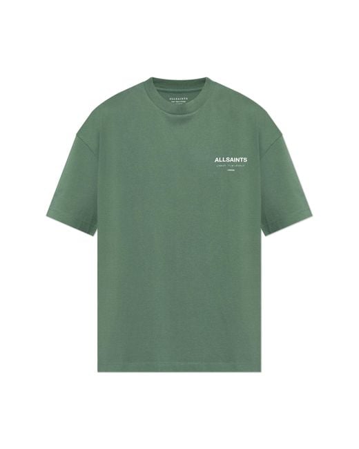 AllSaints Green T-Shirt "Underground" for men
