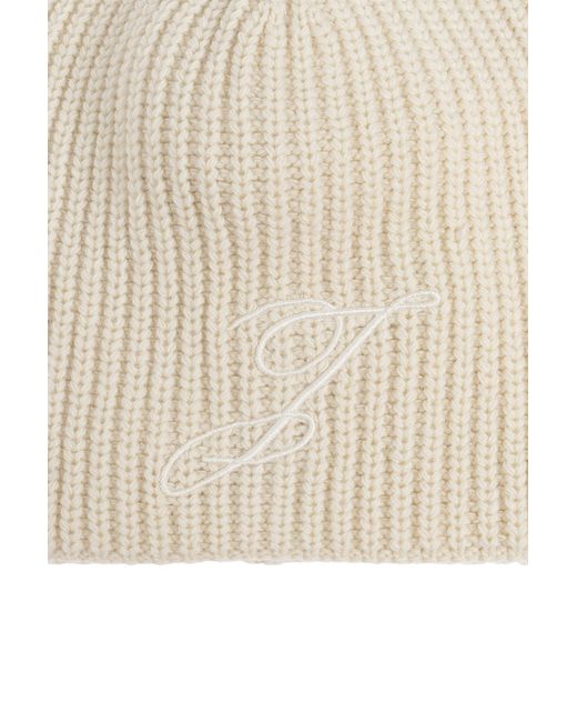 Jacquemus Natural Woolen Hat 'Espiral'