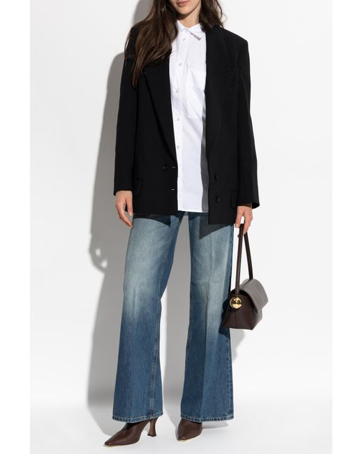 Victoria Beckham Black Double-Breasted Blazer