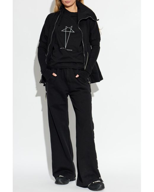 Rick Owens Black Oversize Sweatshirt