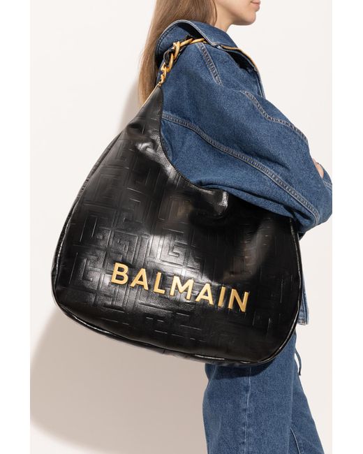Balmain Black Shoulder Bag '1945 Soft'