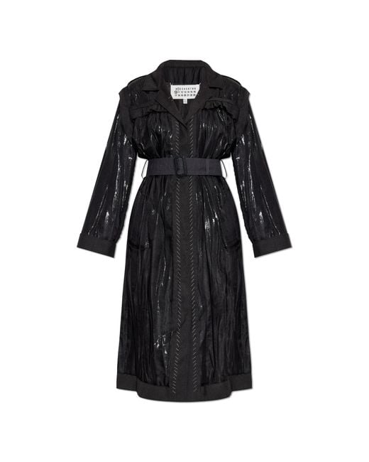 Maison Margiela Black Dress Made Of Combined Fabrics