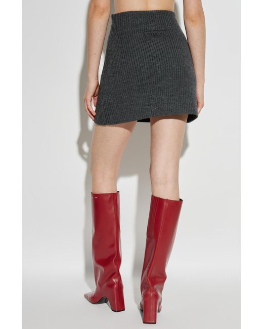 Givenchy Red Wool Skirt