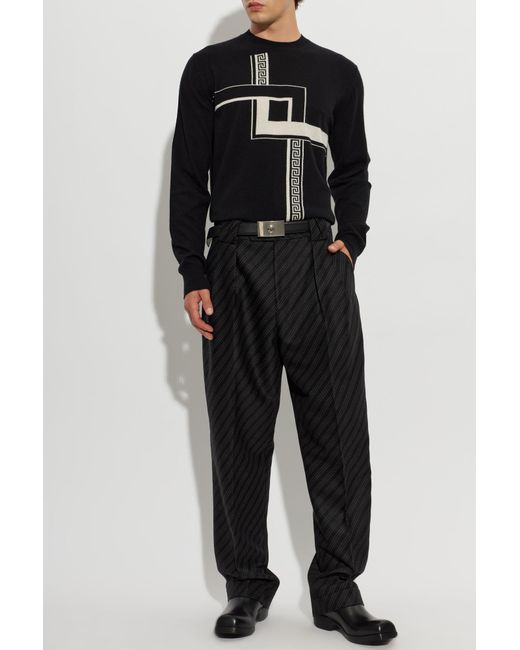 Versace Black Cashmere Sweater for men