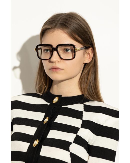 Balmain Brown Francoise Corrective Glasses
