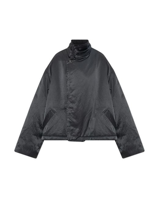 MM6 by Maison Margiela Black Insulated Jacket With Stand-Up Collar