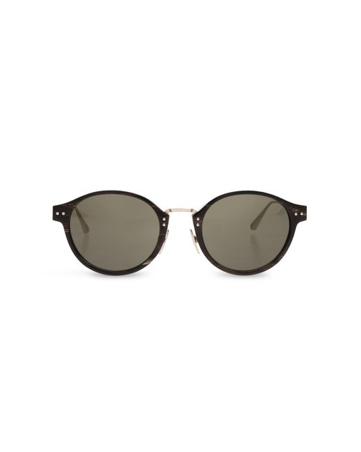 Linda Farrow Black 'Marco' Sunglasses