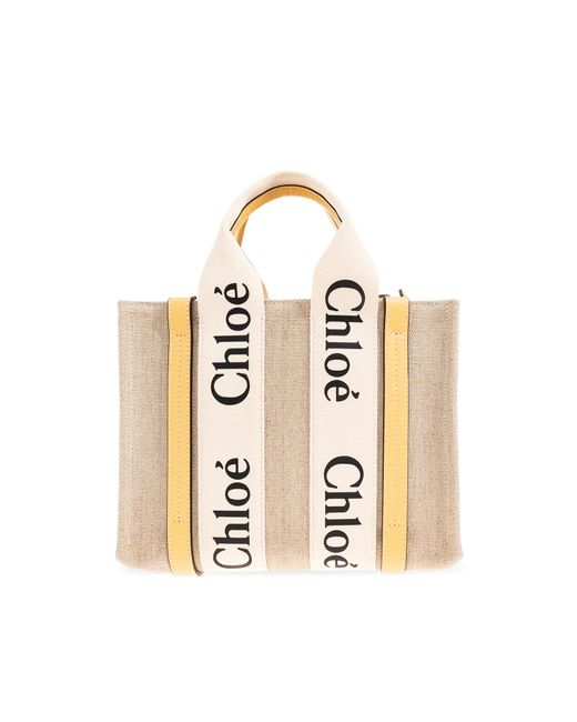 Chloé Metallic 'woody Small' Shoulder Bag,