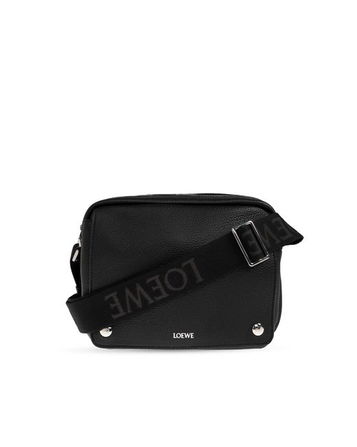 Loewe Black 'Pebble Medium' Shoulder Bag for men