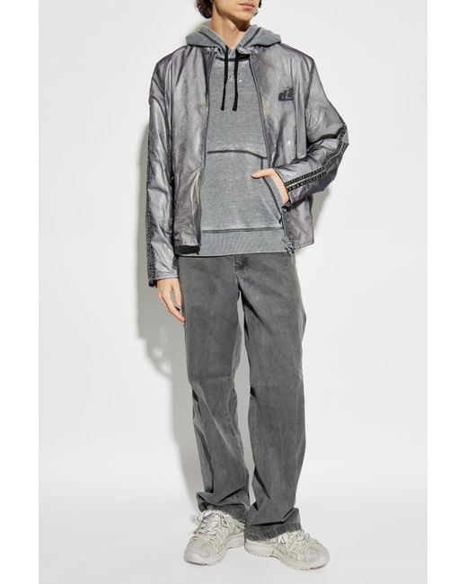 DIESEL Gray Sweatshirt S-Ginn-Hood for men