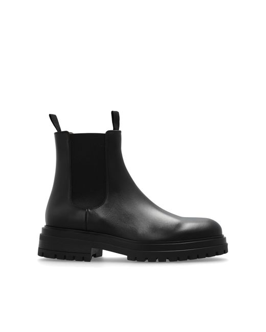 Gianvito Rossi Black Leather Ankle Boots Chester for men