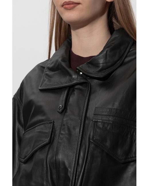 AllSaints Black 'Clay' Leather Jacket